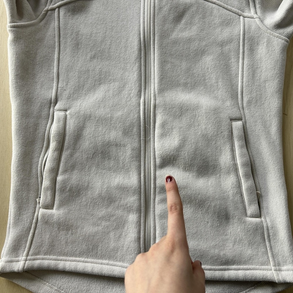 The North Face Jacket Womens Small White Fleece Full Zip Pockets Lightweight - Picture 7 of 8